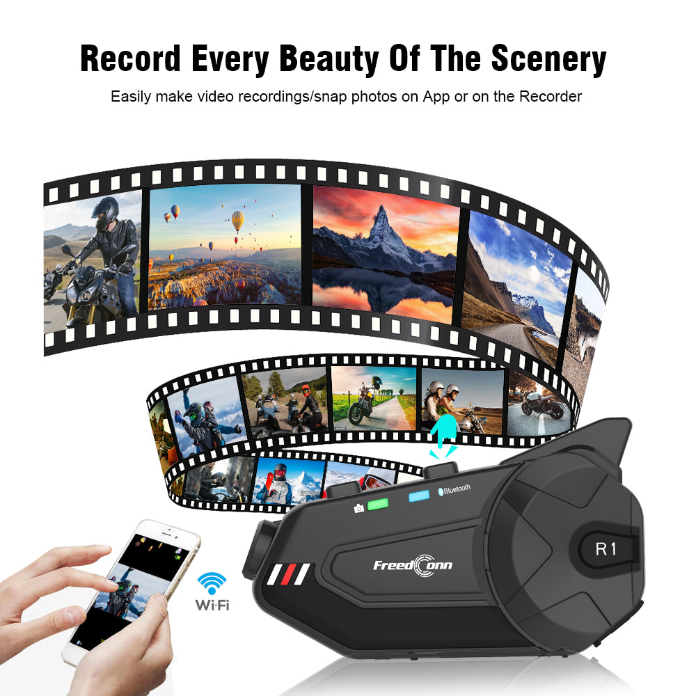 FreedConn Motocycle Helmet Waterproof Wireless Bluetooth