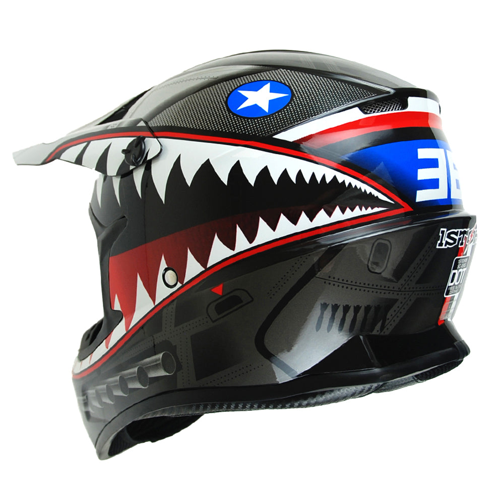 1Storm Adult Motocross Helmet BMX MX ATV Dirt Bike Downhill Mountain Bike Helmet HKY_SC09S Monster Shark + Goggles + Skeleton Glove Bundle Z Bundle 1Storm Adult Motocross Helmet BMX MX ATV Dirt Bike Downhill Mountain Bike Helmet HKY_SC09S Monster Shark + Goggles + Skeleton Glove Bundle Z Bundle