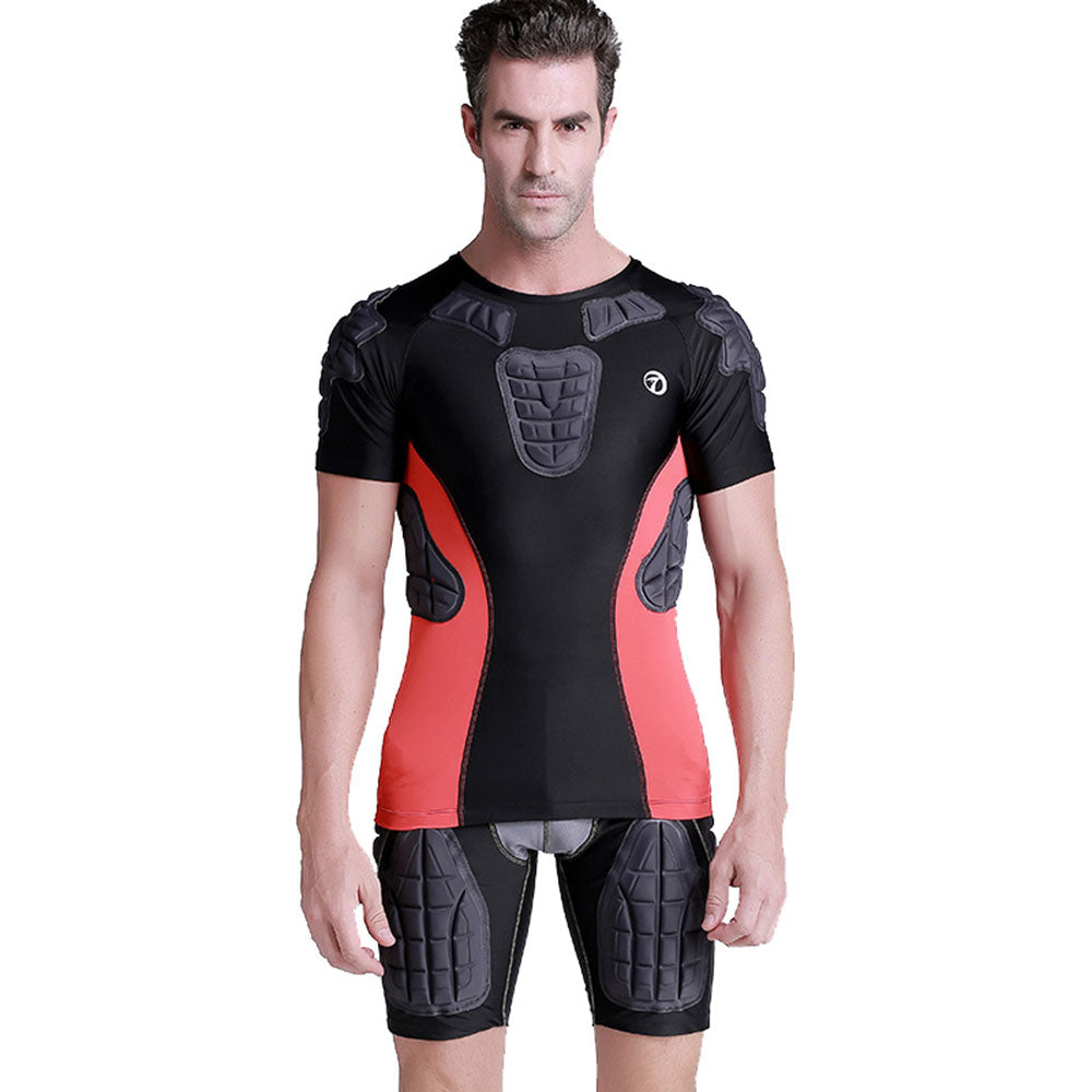 1Storm Men Nylon Anti-Collision Short Shirt/Pants Football Baseball Basketball Bike Rugby Snowboard Ski Volleyball Padded Protective Gear